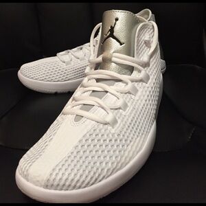Jordan Athletic Shoes White and Silver